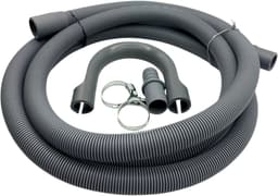 Fixem afvoerslang 2,5m wasmachine vaatwasser, geschikt voor 19mm 21mm aansluitingen - verlengslang afvoer slang met bocht en klemmen en verleng adapter - Geschikt voor alle merken — thumbnail 1