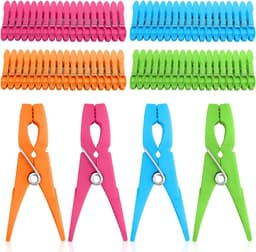 Wasknijpers - Kledingknijpers - Was ophangen - Windbestendig ontwerp - 72 stuks - Kleurrijk — thumbnail 1