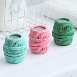 3-stuks Wasballen voor de wasmachine - Vloeibare vlekverwijderaarballen - Vlekverwijderende en reinigende ballen - Verwijdert dierenharen - 4,5*4,5*7 cm - Geschikt voor gebruik in de wasmachine met wasverzachter en andere vloeistoffen - Groen — thumbnail 5