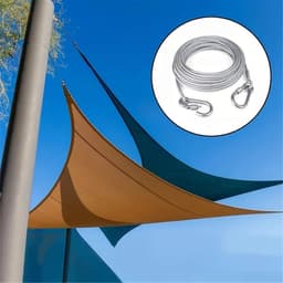 Kleding Touw - Waslijn Outdoor - Kleding Drogen - Winddicht Gecoat Staaldraad - Tot 20 meter - Meerkleurig — thumbnail 2