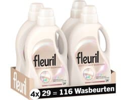 Fleuril White & Light - Vloeibaar Wasmiddel - Witte en Pastelkleuren Was - 4x29 Wasbeurten - Voordeelverpakking