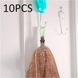 Handdoekclips Metaal - Keukenclips Badkamer - Opruimen Ruimte - Veelzijdig Ophangsysteem - 10 stuks - Geel — thumbnail 4