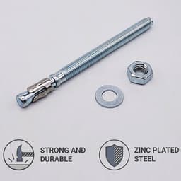 Wedge Anchors - Metaalpluggen Ankerbouten - Bevestigen in Beton - Gegalvaniseerd Staal - M10 x 130 mm - Zilverkleurig — thumbnail 5