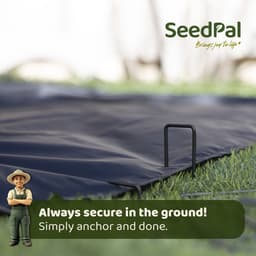 SeedPal Grondankers Bodemankers Onverzinkt - 250 Stuks - Haringen Aardnagels Stabiel, Grondankers Voor Onkruidvlies, Hek & Tent - 150 mm x 25 mm x Ø2,7 mm - Aardnagels/Bodemhaken Van Staal - Grondverankering — thumbnail 5