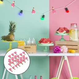 Mini fotoclips - Houten knijpers - Decoratie ophangen - Hartvormig design - 30 stuks - Roze — thumbnail 3