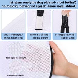 Waszak voor de wasmachine - Hoogwaardige bescherming voor sneakers en sportschoenen - Duurzame rits, 45x30x30 cm, ideaal voor delicate was en sportkleding — thumbnail 4