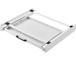 Wasdroger Tussenstuk - Stapelrek Wasmachine - Ruimte Besparen - Uittrekbare Plank - 60 Cm Breed - Wit
