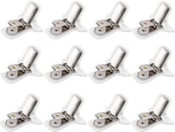 Dailygoody - Gewatteerde Troosterclips - Dekbedclips voor Dekenbevestiging - Witte Clips - Voorkomt Verschuiven - Ideaal voor Beddengoed - 12 Stuks — thumbnail 1