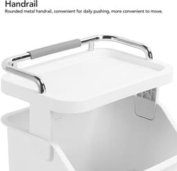 Dailygoody - Stapelen en Rollen: Praktische Wasmand met Wielen – 3 Laags Opslagmand — thumbnail 5