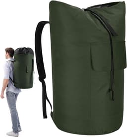 Grote Vuilwaszak XXL 115 Liter, Vouwbare Opbergtas voor Kleding, Ideaal voor Reizen en Thuisgebruik, Met 2 Verstelbare Schouderbanden — thumbnail 1