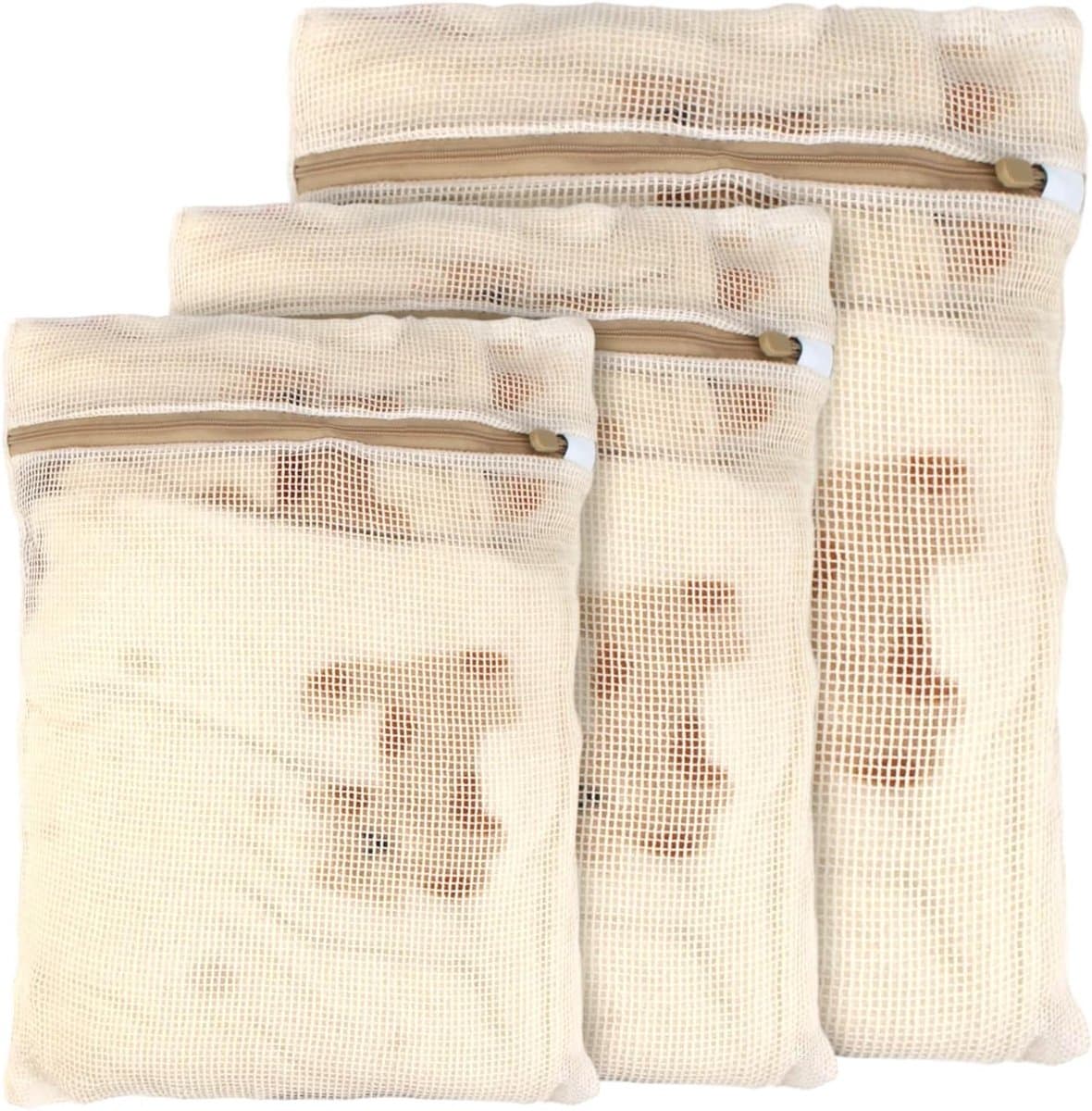 Set van 3 Wasnetten voor de Wasmachine, Duurzame Mesh Waszakken voor Delicate Kleding, Ondergoed en Babykleding, Ideaal voor Blouses, Sokken en Lingerie — afbeelding 1