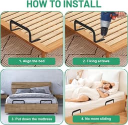 4 stuks antislip matrashouders, matrasbeugel, antislip matrastopper, matrashoudang, matrasstabilisatoren, matrashouder tegen anti-slip stoppers, matrasstoppers — thumbnail 3