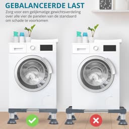 Dailygoods- Standaard Zware Kwaliteit - Aanpasbare Standaard - Platform voor Witgoed - Ergonomisch - Antislip Voetjes - Ventilatie Verbeterend - Witgoedstandaard — thumbnail 3