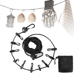 Dailygoods- Waslijn 5 Meter - Waslijn Camping - Uittrekbare Waslijn - Multifunctionele Waslijn - Accessoires voor Buitengebruik - Lichtgewicht en Waterafstotend - Drooglijn — thumbnail 1