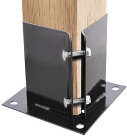 Dailygoods- Paalbeugel Robuust - Bevestigingsbout - Steunvoet - Roestvrij staal - Corrosiebestendig - Geschikt voor kolommen 100-150 mm - Grondpen — thumbnail 3