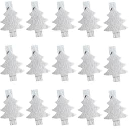 Dailygoods- Houten Wasknijpers 100 Stuks - Decoratieve Klemmen - Knijpers voor Fotomuren - Houten Knutselklemmen - Geschikt voor Feesten - Afmeting 3,5 cm — thumbnail 1