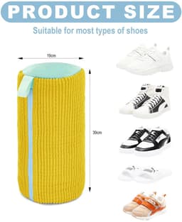 Dailygoods- Schoentas 360° Reiniging - Waszak Schoenen - Drielagige Mesh - Scheurvast - Ritssluiting - Hoogwaardig Polyester/Nylon — thumbnail 3