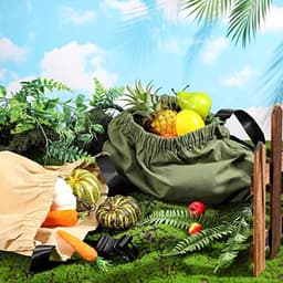 Fruit Plukzak - Oogsttas Schort - Tuinieren Fruit Verzamelen - Grote Capaciteit - Niet Gespecificeerd - Kaki — thumbnail 3