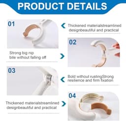 PromoHome Handdoekklemmen voor Strandstoelen - Set van 8 - Winddichte Badclips met Antislip Siliconen Pads - Duurzaam Kunststof - Voor Handdoeken, Dekens en Kleding — thumbnail 3