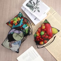 Set van 10 Nylon Mesh Waszakken 20x30cm met Trekkoord - Ideaal voor Wasmachine, Sportuitrusting en Multi-Doeleinden Opslag — thumbnail 4