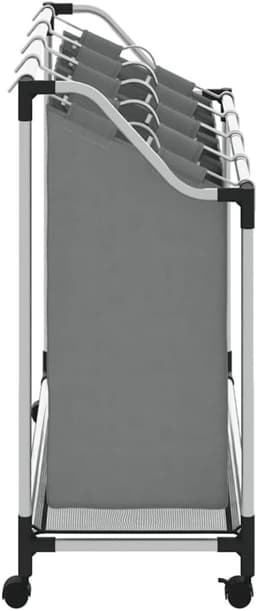 RUX® Wasmand 4 Vakken - Wasmand - Wassorteerder - Grijs - 20KG - 96cm x 40cm x 92cm — thumbnail 2