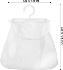 NTH products- Waszak - Ademend Mesh - Hangende Waszak met Haak - Opvouwbaar - Grote Capaciteit - 3 Ladingen - Ruimtebesparend - Wasmand — thumbnail 3
