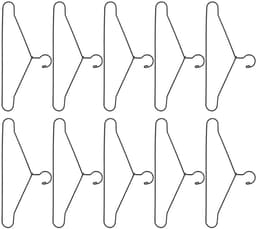 Dailygoods - Dailygoody - Mini-poppenkleerhanger - Ruimtebesparend - Licht en draagbaar - Metalen kleerhanger - Geschikt voor kinderkamer - 150 mm — thumbnail 1