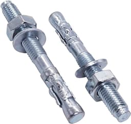 Wigankers M12 - Metalen pluggen boutanker - Beton bevestiging - Verzinkt staal - 90 mm - Zilver — thumbnail 1