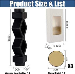 Wasmachine Deur Prop - Wasdeurhouder - Frisse Lucht - Magnetische Bevestiging - 10cm Lengte - Grijs — thumbnail 5