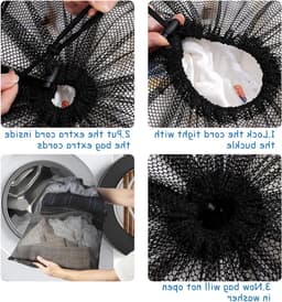 Extra grote wasnetzakken van 70x90 cm - 2 stuks, ideaal voor delicate kleding, wasmachine en reisgebruik, stevig en duurzaam — thumbnail 2