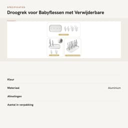 Dailygoods- Droogrek Duurzaam - Fles Droogrek - Accessoires Droger - Lichtgewicht - Verwijderbaar - Afmetingen 25,5x14,5x19 cm - Flesdroger — thumbnail 2