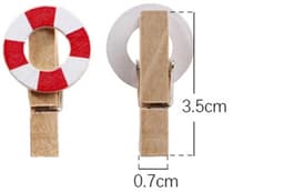 Dailygoods- Houten Knijpers 10 Stuks - Mini Wasknijpers - Fotoklemmen - Paperclips - Berichtklemmen - Decoratieklemmen — thumbnail 3