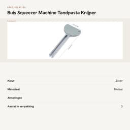 Dailygoods- Buis Squeezer - 3 Stuks - Metalen Tandpasta Dispenser - Duurzaam Ontwerp - Geschikt voor Crèmes - Vermindert Afval - 84x37mm - Tandpasta Knijper — thumbnail 5