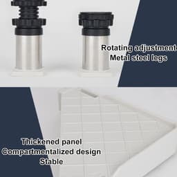 Airco Ondersteuning - Condensor Frame - Apparaat Stabiliseren - Verstelbaar & Trillingsdempend - 50 x 42 x 45 cm - Grijs — thumbnail 4