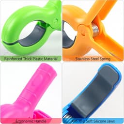 8 Grote handdoekclips – Quiltclips - handdoek clips – Strandstoelclips – Voor strandstoelen – Kunststof – Meerkleurig — thumbnail 2