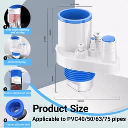 Store_9 - Afvoerbuis - 5-in-1 wasmachine afdichtring - veelzijdig - 40-75mm - siliconen afdichtplug - voor keuken en wasmachine - perfect voor afvo... — thumbnail 4