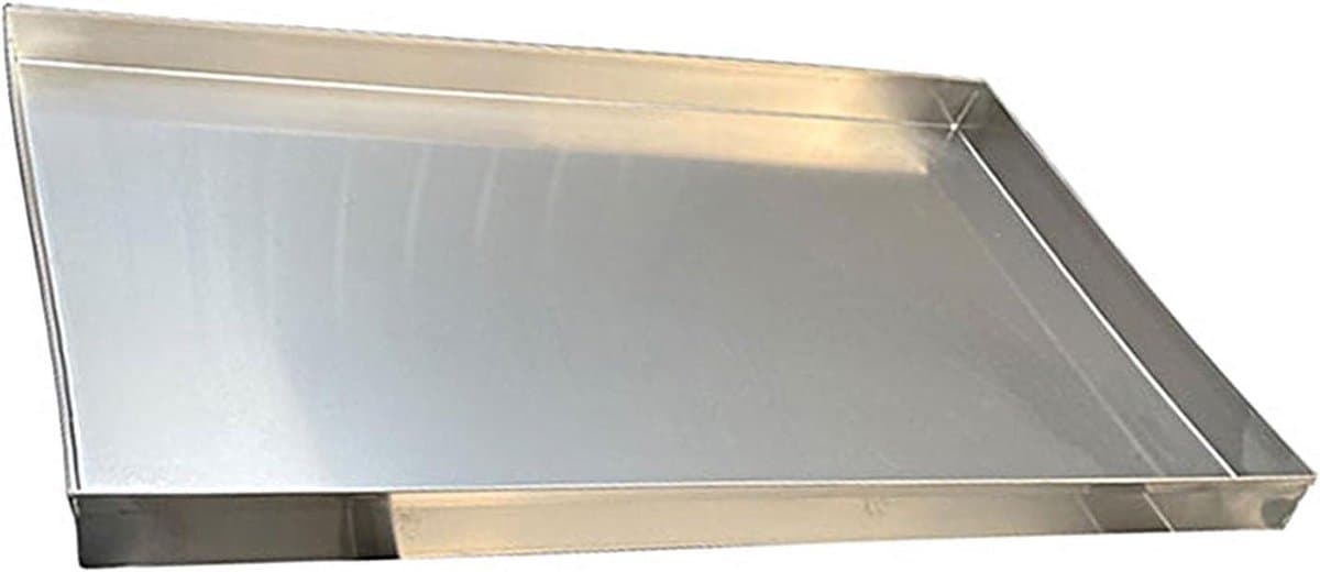 Lekbak RVS - Wateropvangbak Bak - Wasmachine Beschermen - Rechthoekig Ontwerp - 60x40 cm - Zilver — afbeelding 1
