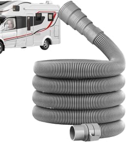 Afvoerslang Caravan - Vuilwaterslang Camper - Afvalwater Afvoeren - Verstelbare Lengte - 2/4/6/10m - Grijs — thumbnail 1
