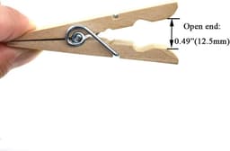 Houten Kledingspelden - Wasknijpers - Kleding Drogen - Extra Breed Vallen Niet Uit - 11 Stuks 28 Inch - Houtkleur — thumbnail 4