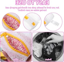 Mini-wasnetten en waszakken voor wasmiddelcapsules, duurzame polyester opbergzakken voor geurparels en gevoelige stoffen, ideaal voor reizen en wasorganisatie — thumbnail 5