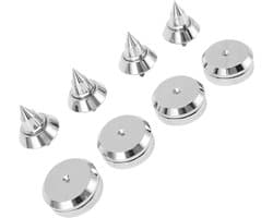 Luidspreker Isolatie Voeten - Demper Pads - Audio Verbetering - M6 Schroefdraad - 4 Sets - Zilver