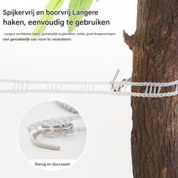 Kledinglijn met Haken - Reis Waslijn - Buiten Drogen - Windproof Ontwerp - 5 Meter - Grijs — thumbnail 2