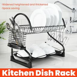 Droogrek met 2 lagen voor strijkijzer - Ruimtebesparend, grote capaciteit en multifunctioneel organizer voor keuken en wasruimte — thumbnail 3