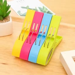 New Age Devi - Ultieme strandlaken accessoires: 4-delige set wasknijpers voor bad- en strandlakens - 12 cm gekleurde kunststof klemmen voor een stevige grip op je handdoek en dekbedhoes! — thumbnail 1
