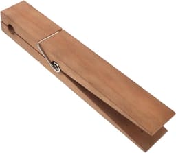 Houten Wasknijpers - Handdoekhouders Clips - Handdoeken Ophangen - Antislip Jumbo Formaat - 4 Stuks - Koffie — thumbnail 5