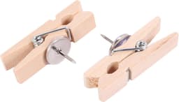 Houten Clips - Duwspelden Punaises - Foto's Bevestigen - Natuurlijke Kleur - 50 Stuks - Houtkleur — thumbnail 5