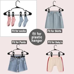 Hanger Clips - Kledingclips Organizer - Kleding Opbergen - Speciaal Ontwerp - 60 Stuks - Zwart — thumbnail 2