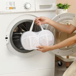 Waszak voor lingerie en ondergoed - 2-pack netwaszakken met draaghandvat voor de wasmachine, anti-deformatie en bescherming voor beha's en kleding — thumbnail 4