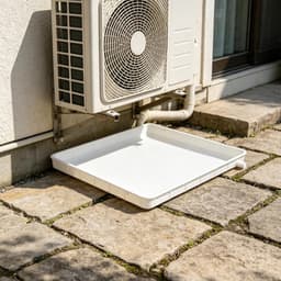Condensopvangbak Airco - Lekbak Buitenunit - Wateropvang Airco - Met Afvoerslang - 40x40 cm - Wit — thumbnail 3