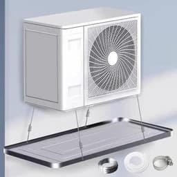 Condensafvoerbak Airco - Lekbak Warmtepomp - Water Opvang - Roestvrij Staal - 85x39 cm - Zilverkleurig — thumbnail 1